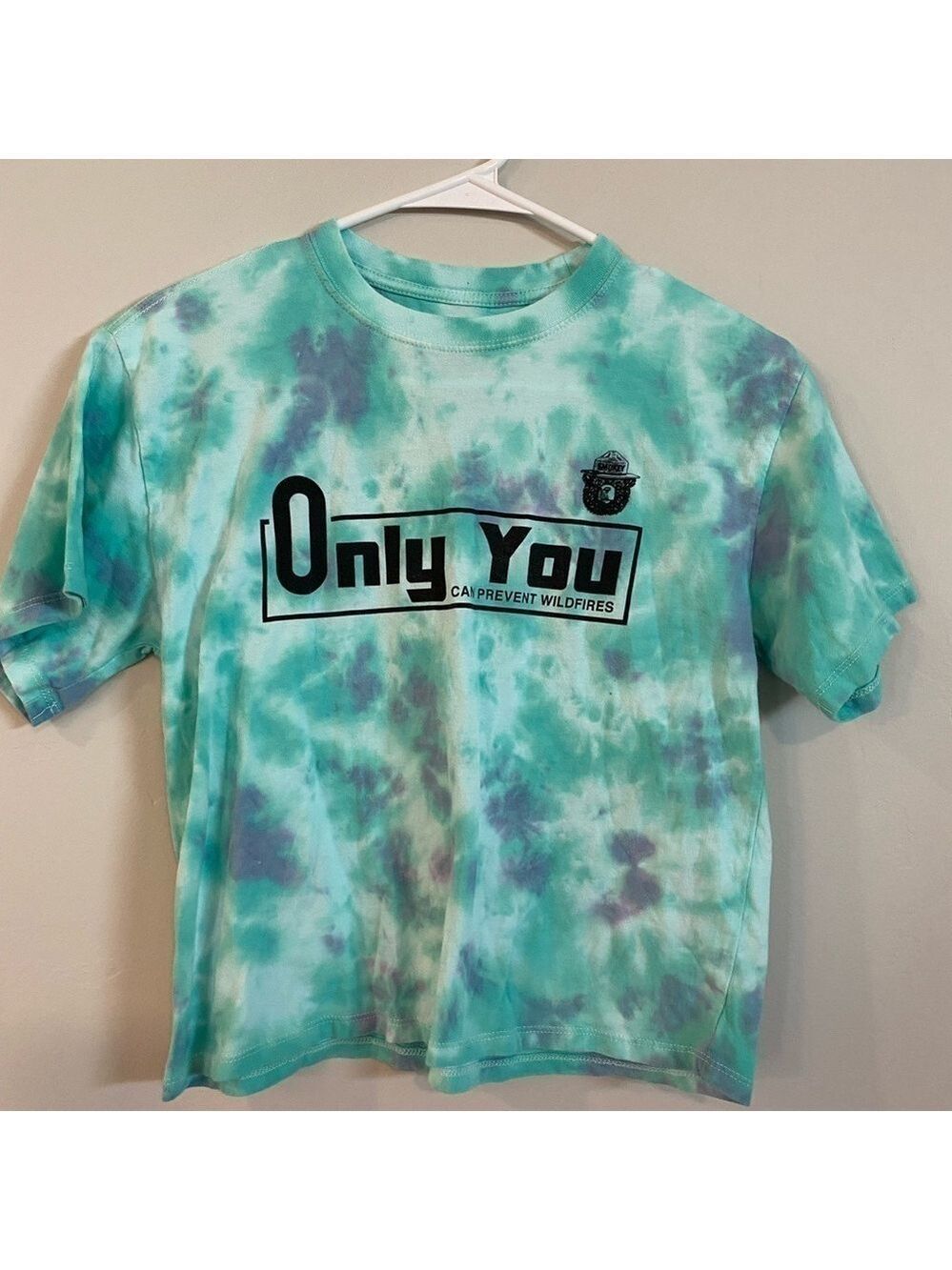 Smokey the bear tye dye crop top